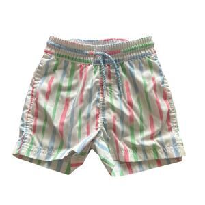 The Beaufort Bonnet Company Pastel Striped Boys Toddler 12/18 Month Beach Shorts